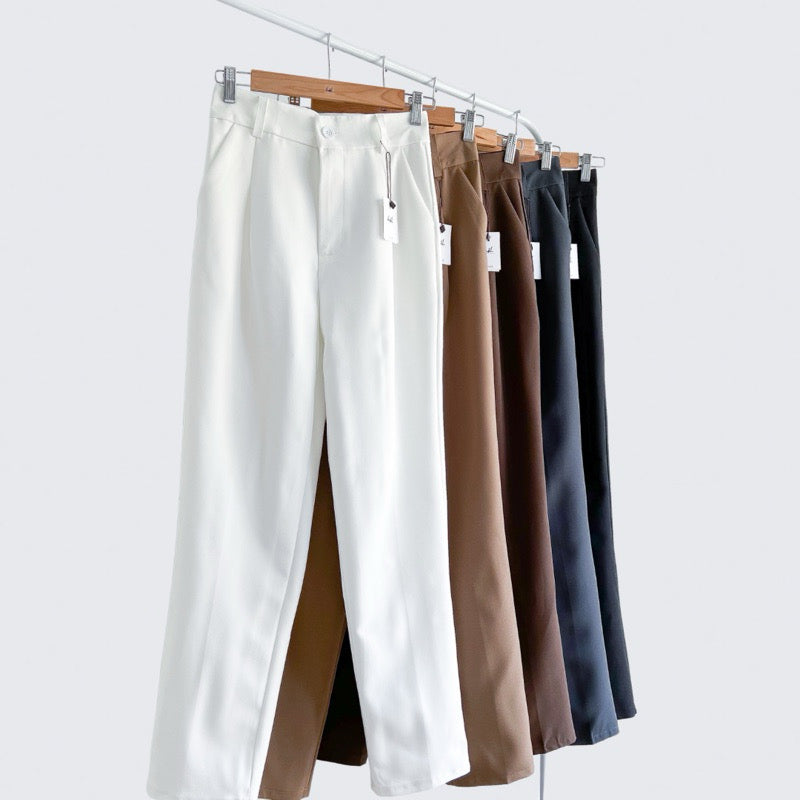 Kate Pleated Wide Tapered Pants