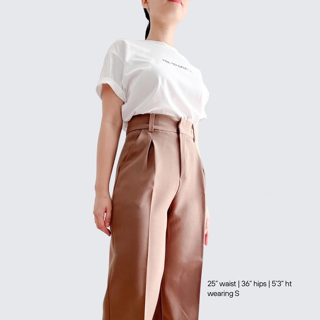 Cristina Pleated Straight Pants