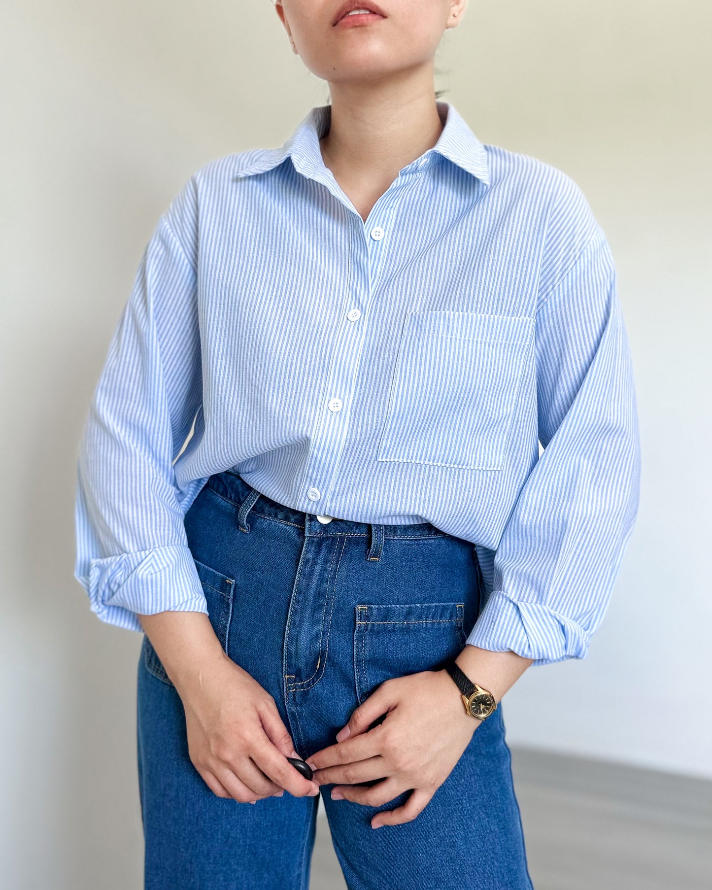 Kira Cotton Linen Oversized Long Sleeve Shirt