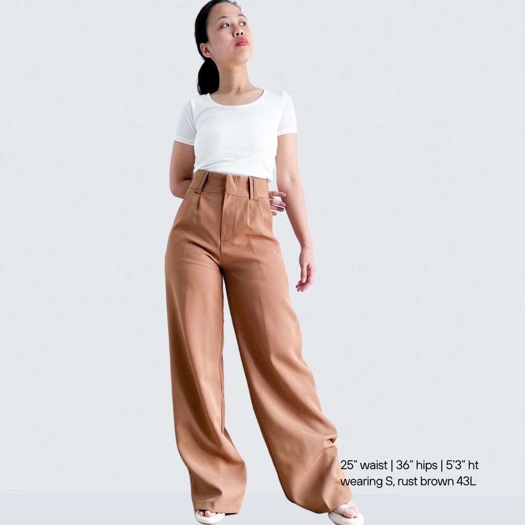 Penelope Pleated Straight Pants (Longer Length)