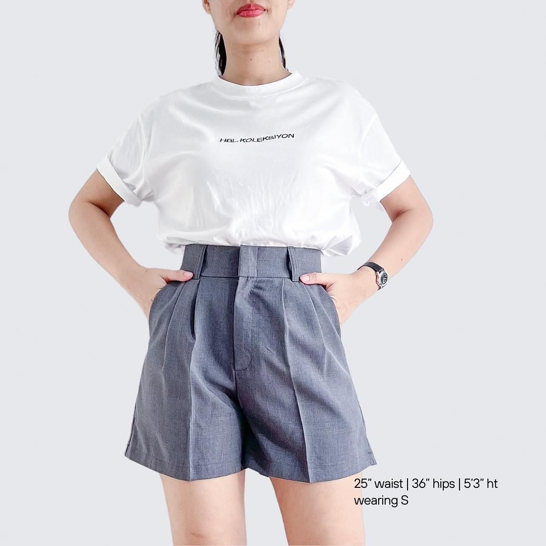 Ellie Linen Blend Pleated Shorts