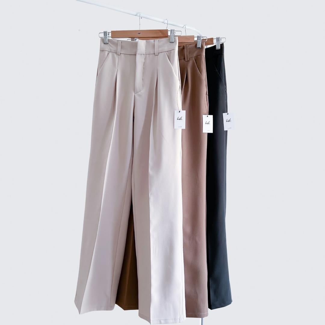 Cristina Pleated Straight Pants