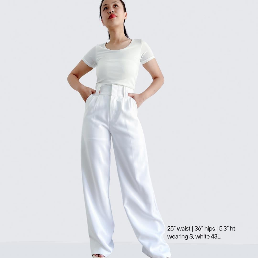 Penelope Pleated Straight Pants (Longer Length)