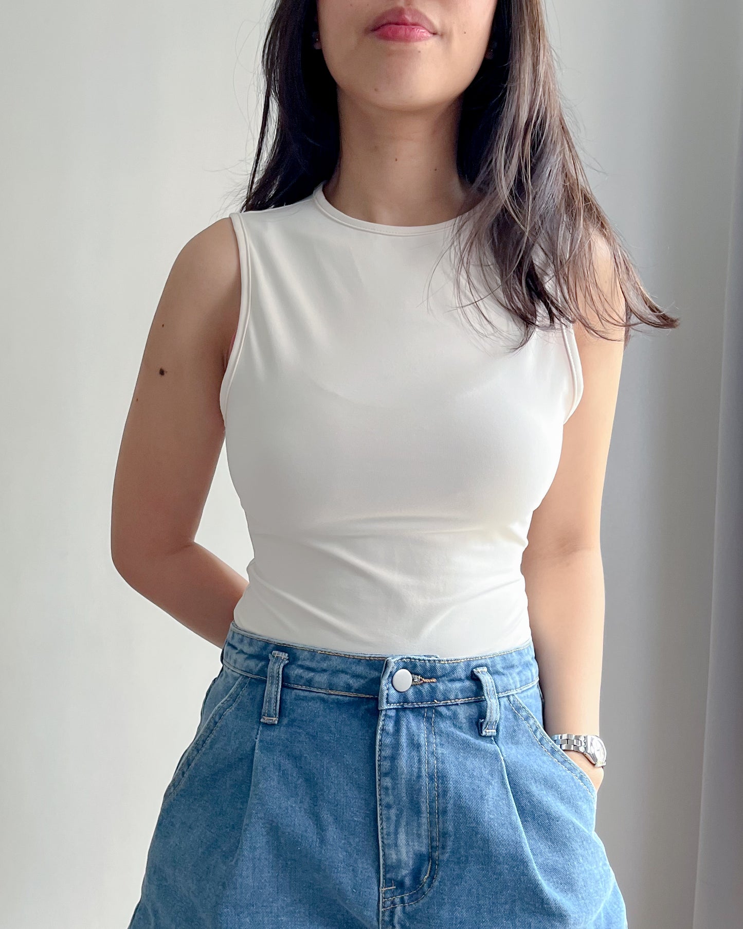Aurora Seamless Round Neck Sleeveless Bodysuit