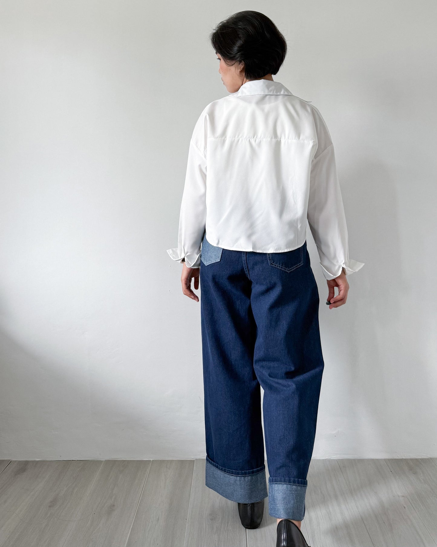 Ashley Premium Cotton Boxy Long Sleeve Shirt