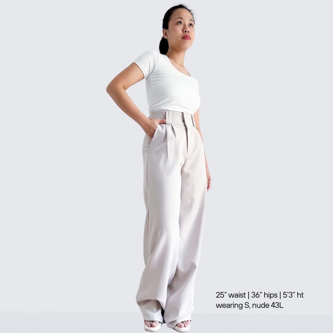 Penelope Pleated Straight Pants (Longer Length)