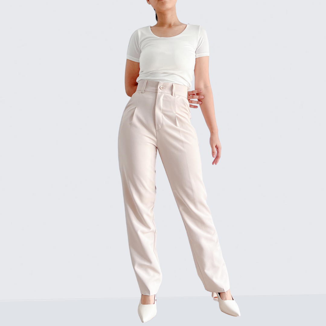 Kate Pleated Wide Tapered Pants