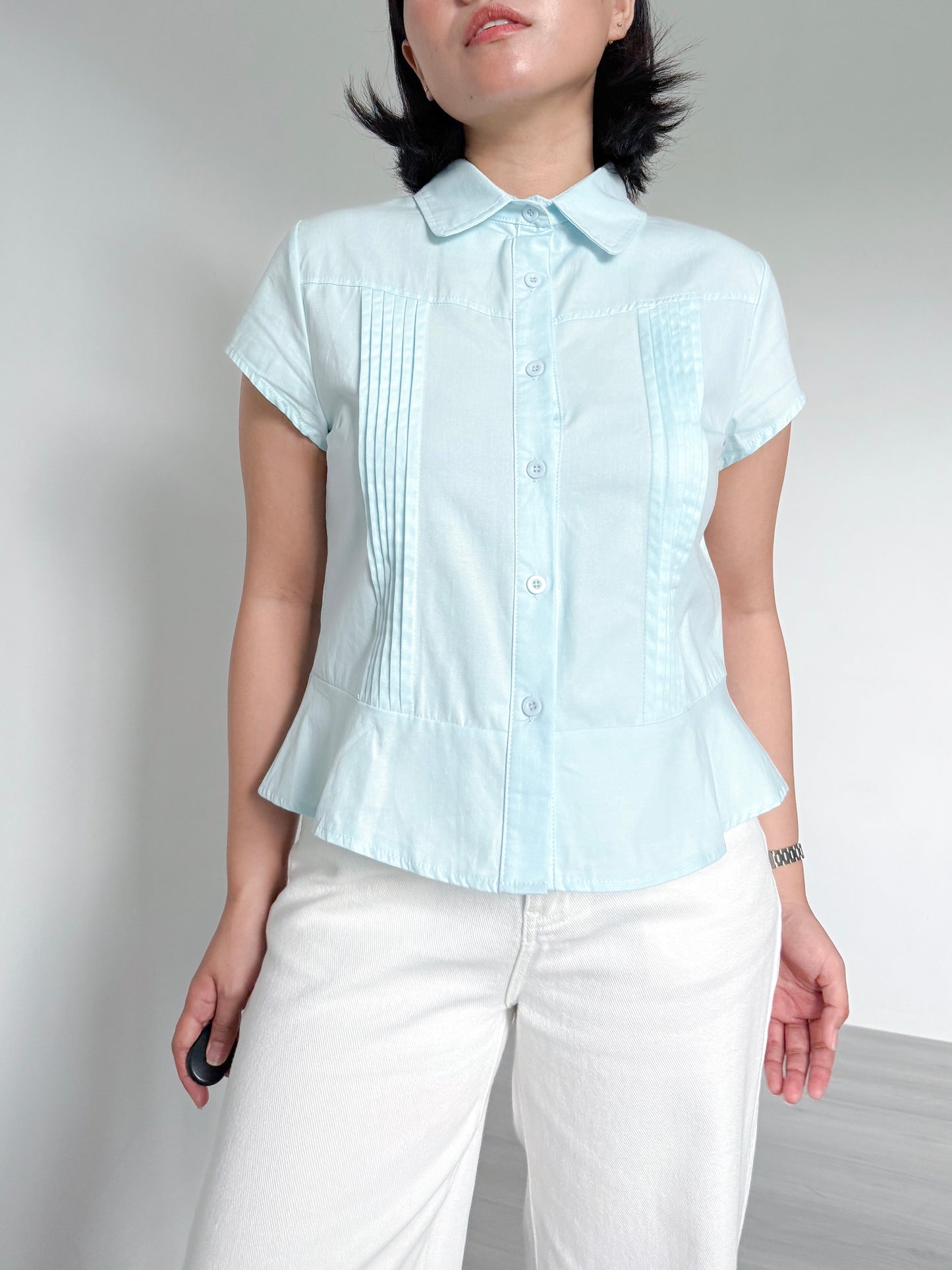 Bettina Short Cap Sleeves Relaxed Shirt