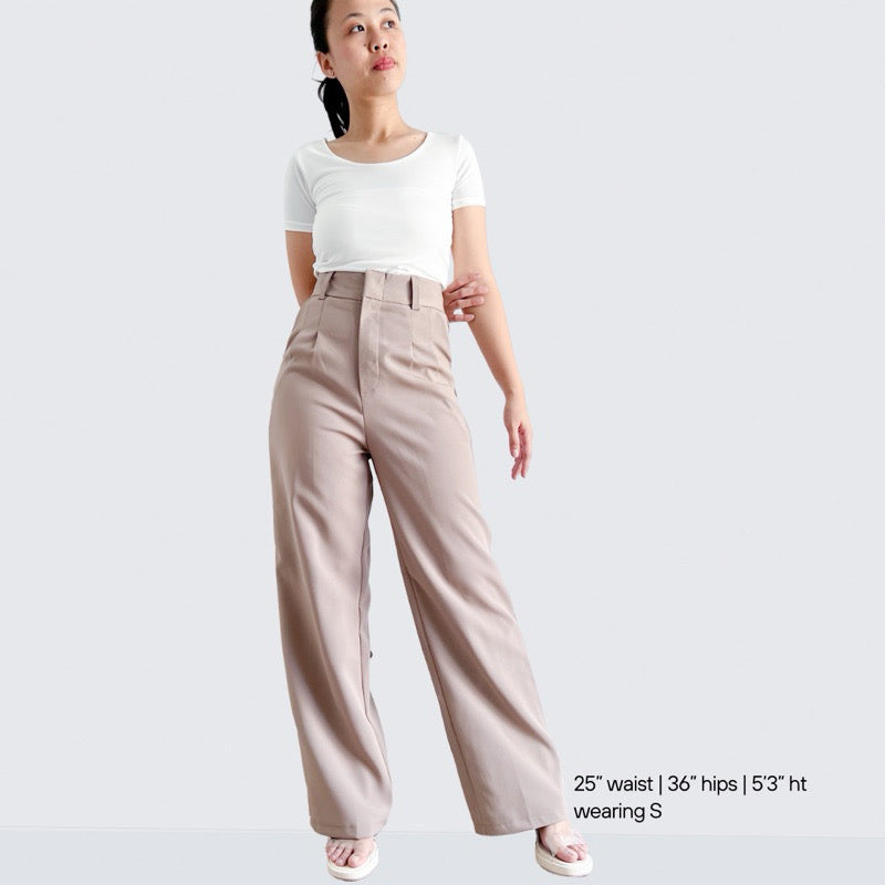 Eloise Pleated Straight Pants