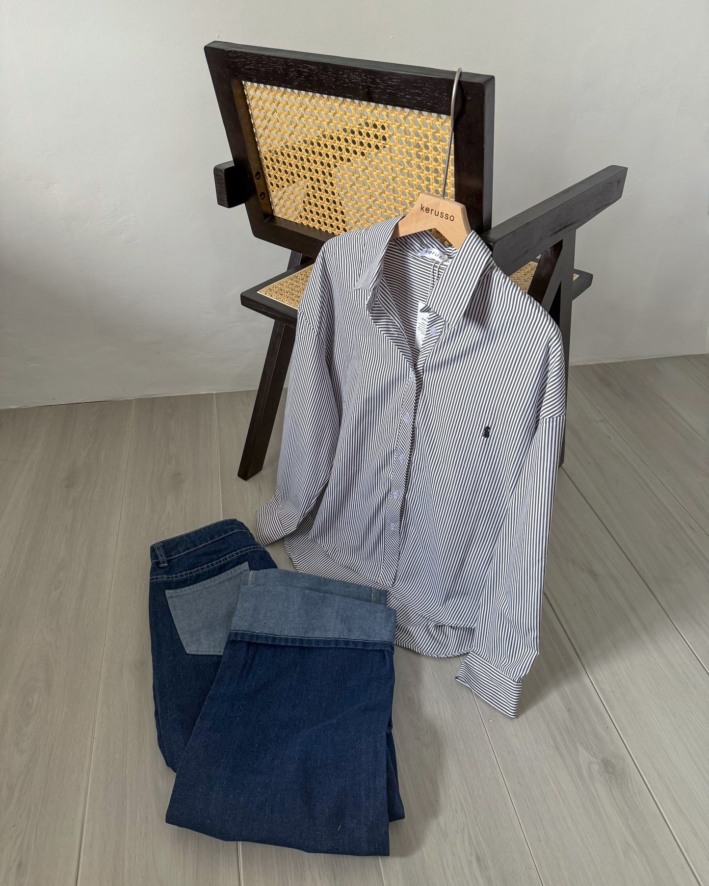 Bunny Long Sleeve Striped Shirt