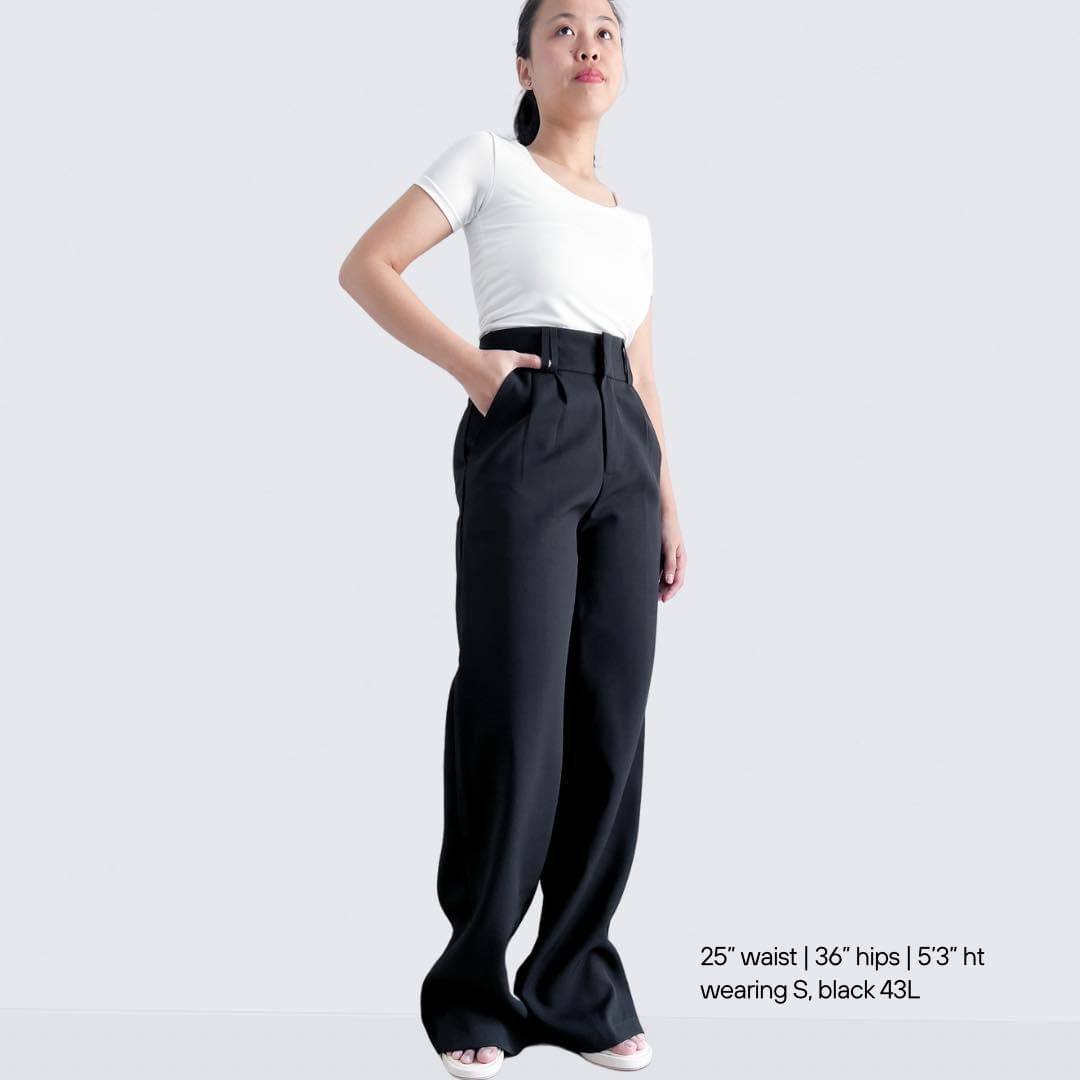 Penelope Pleated Straight Pants (Longer Length)