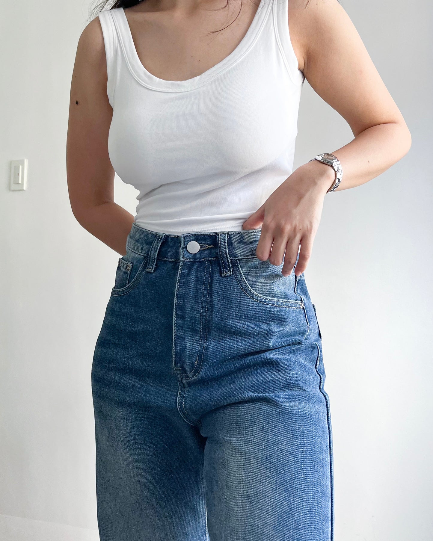 Rio Hard Denim Straight Jeans