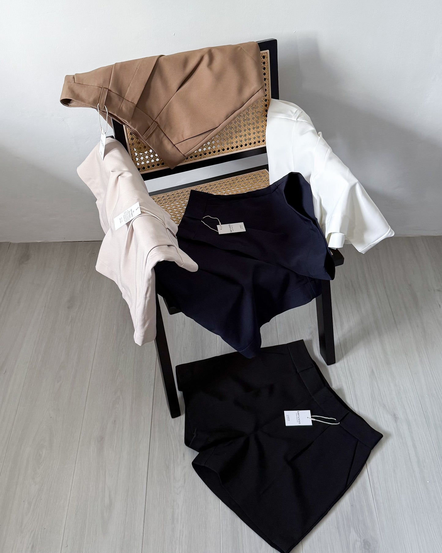 Willow Premium Cotton Twill Wide-Leg Trouser Shorts