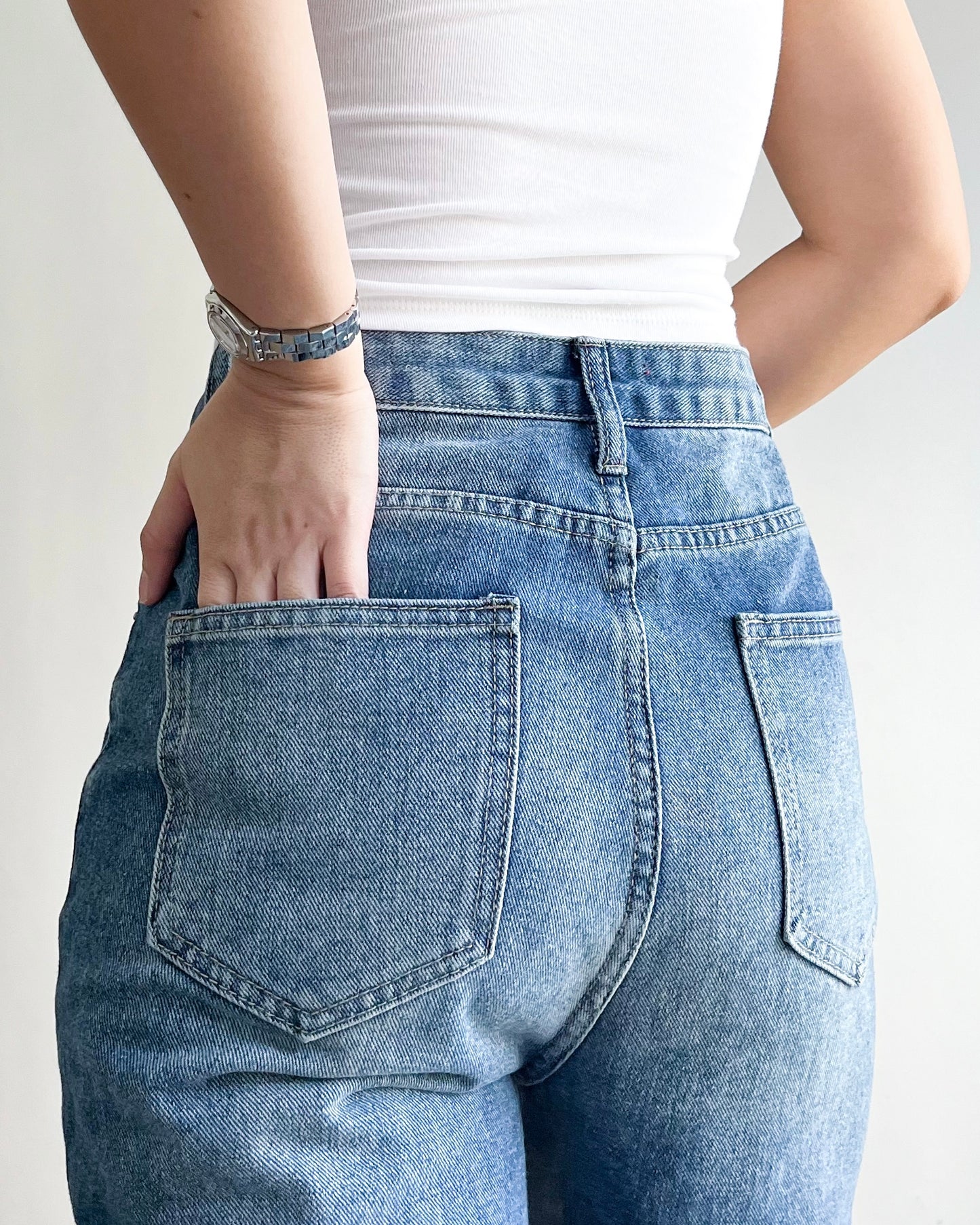 Rio Hard Denim Straight Jeans