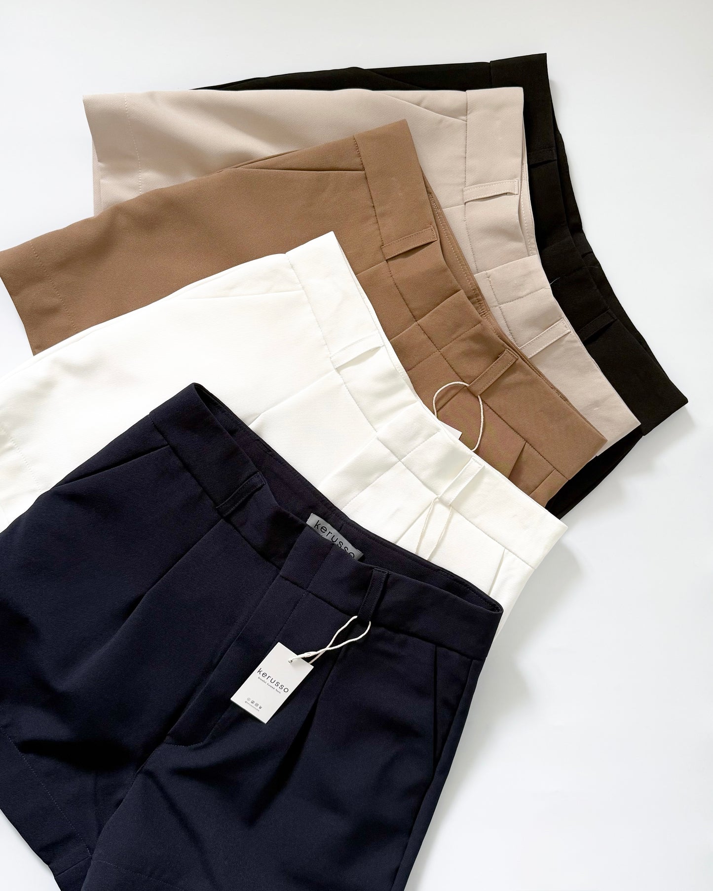 Willow Premium Cotton Twill Wide-Leg Trouser Shorts