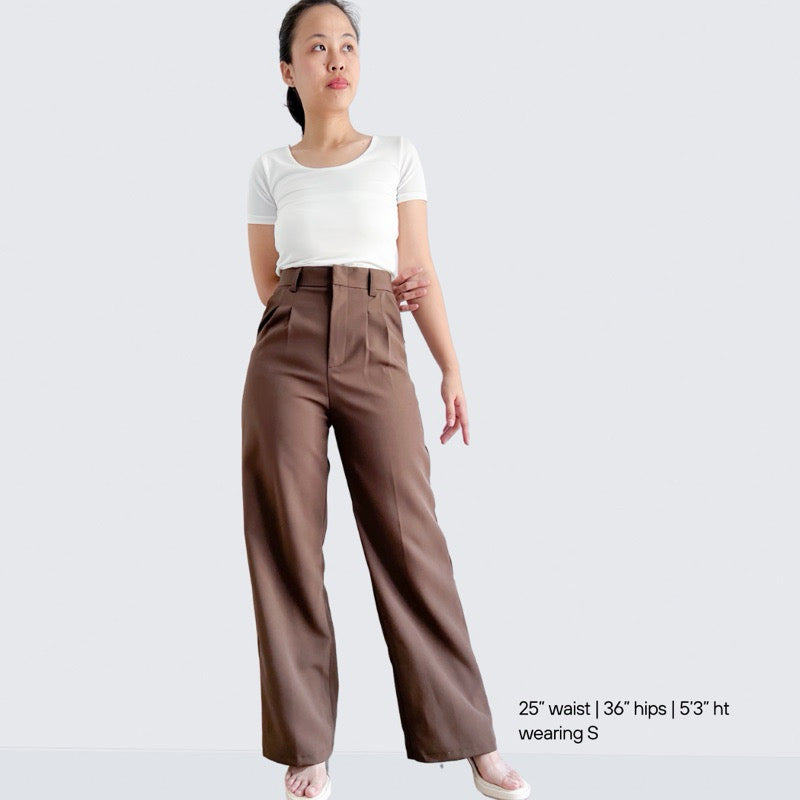 Eloise Pleated Straight Pants