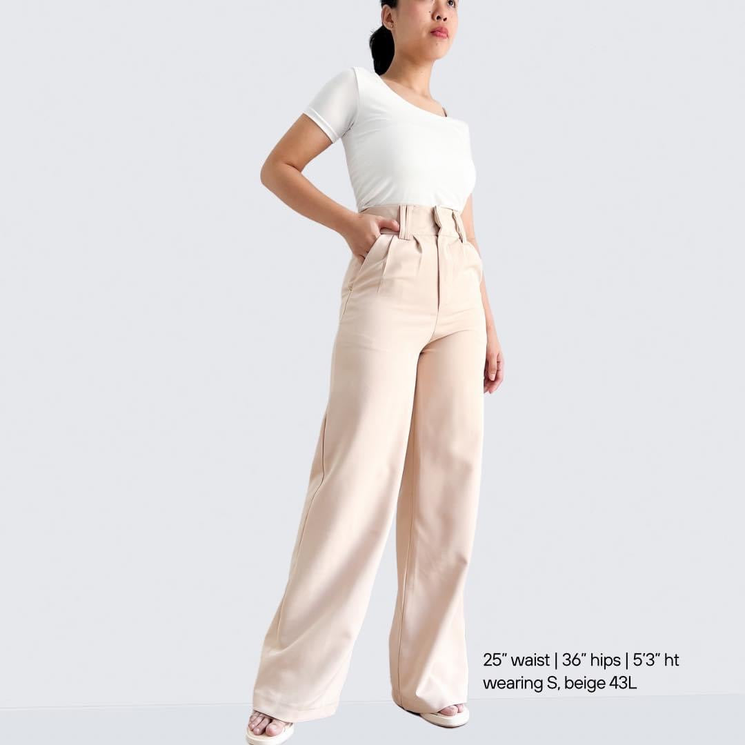 Penelope Pleated Straight Pants (Longer Length)