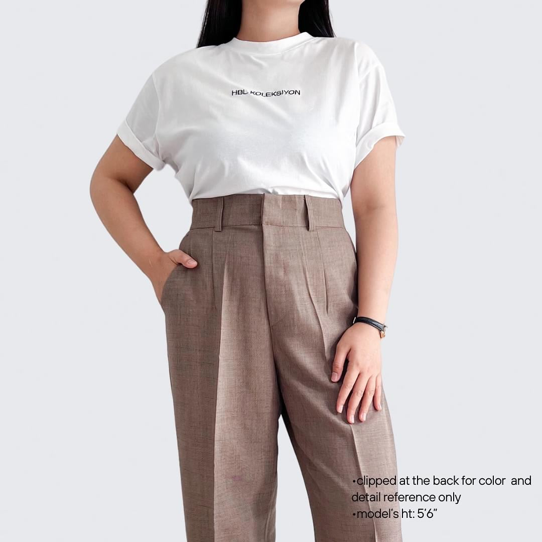 Isabela Linen Blend Straight Pants (Plus-size)