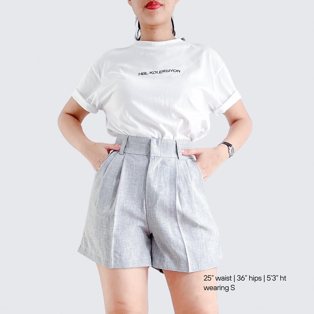 Ellie Linen Blend Pleated Shorts
