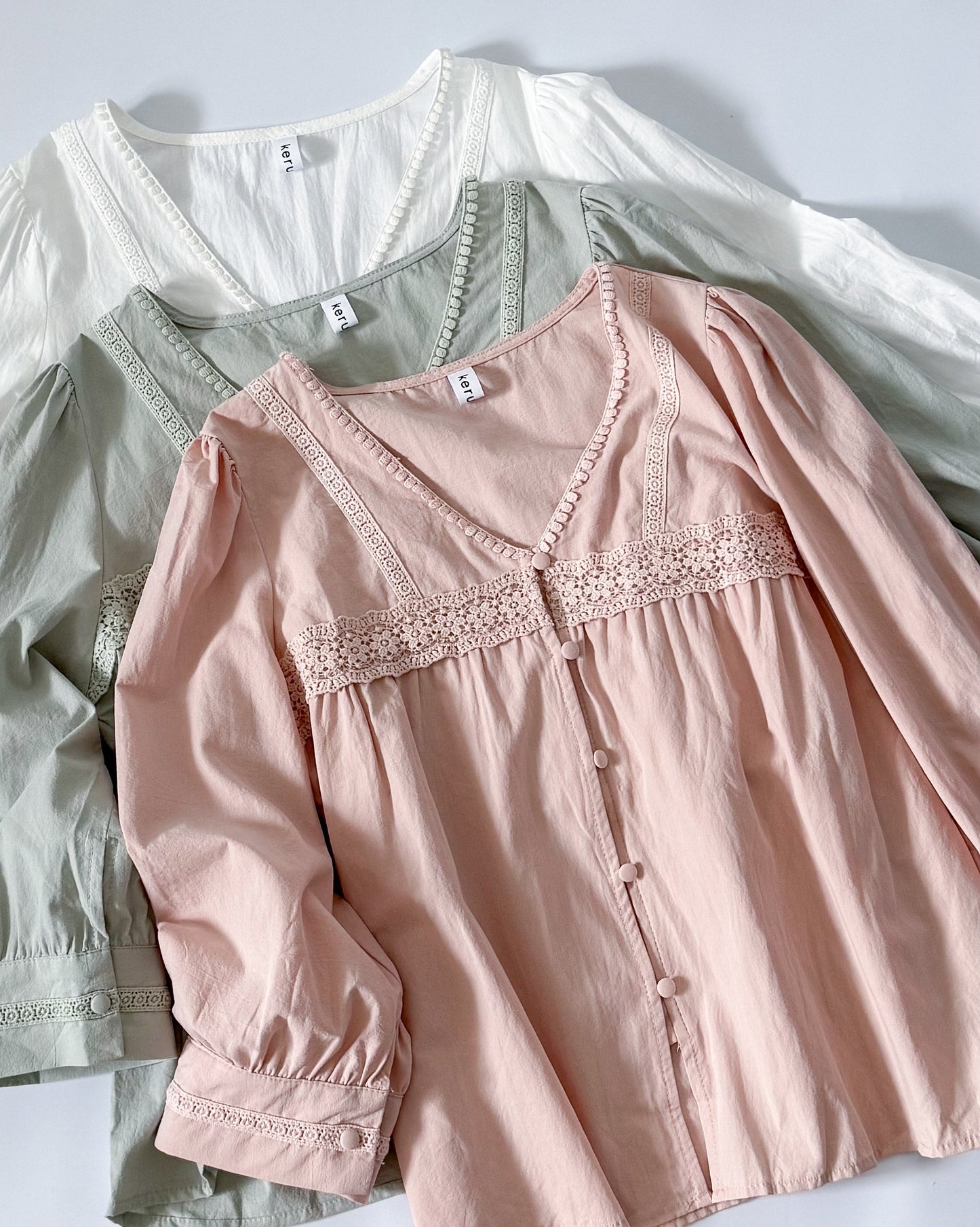 Melissa Boho Oversized Elbow Volume Sleeve Blouse