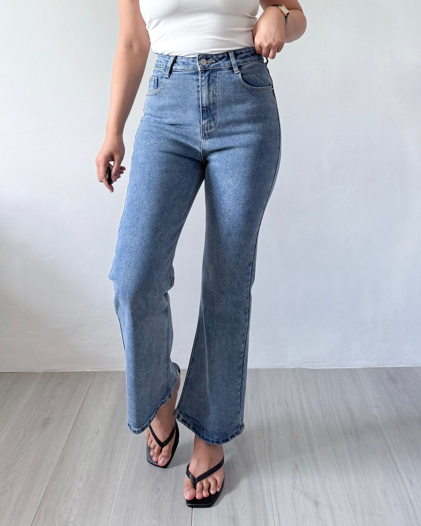 Elle Flared High Waisted Denim Jeans