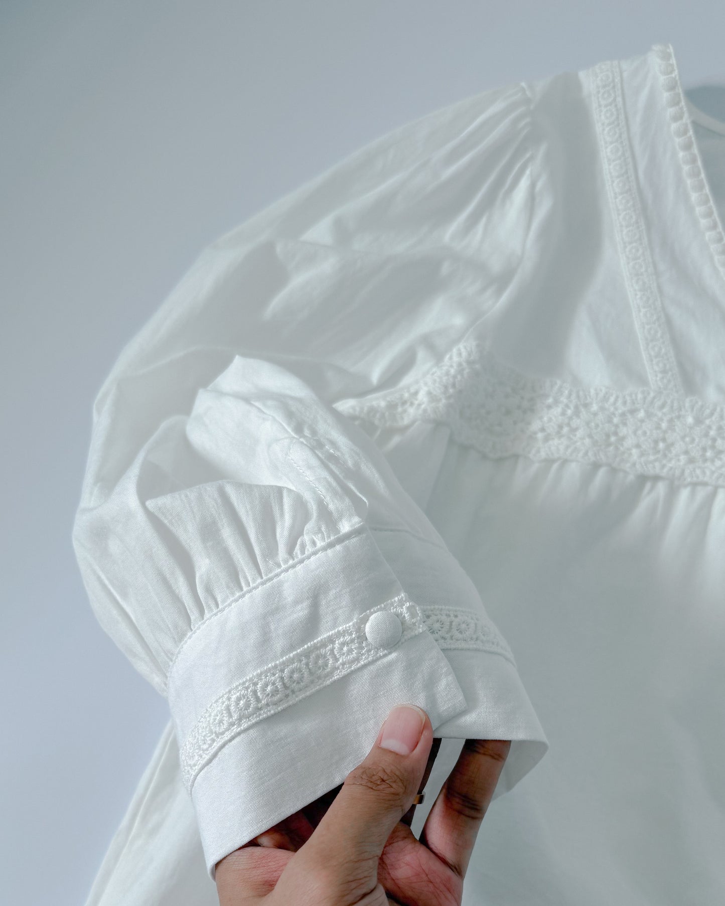Melissa Boho Oversized Elbow Volume Sleeve Blouse