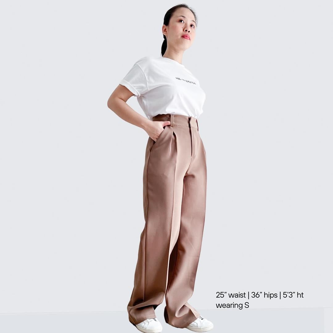 Cristina Pleated Straight Pants