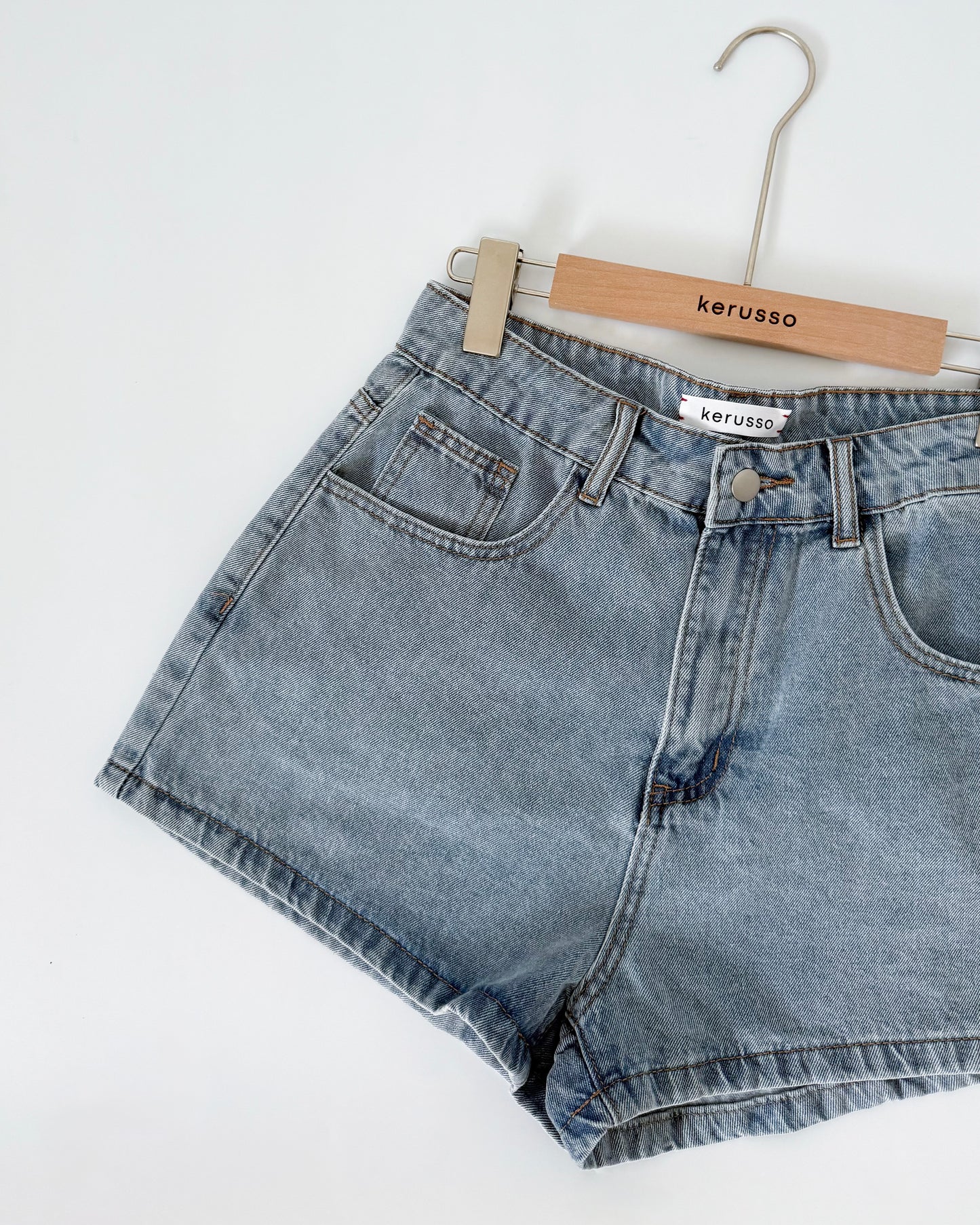 Lulu High Rise Denim Shorts