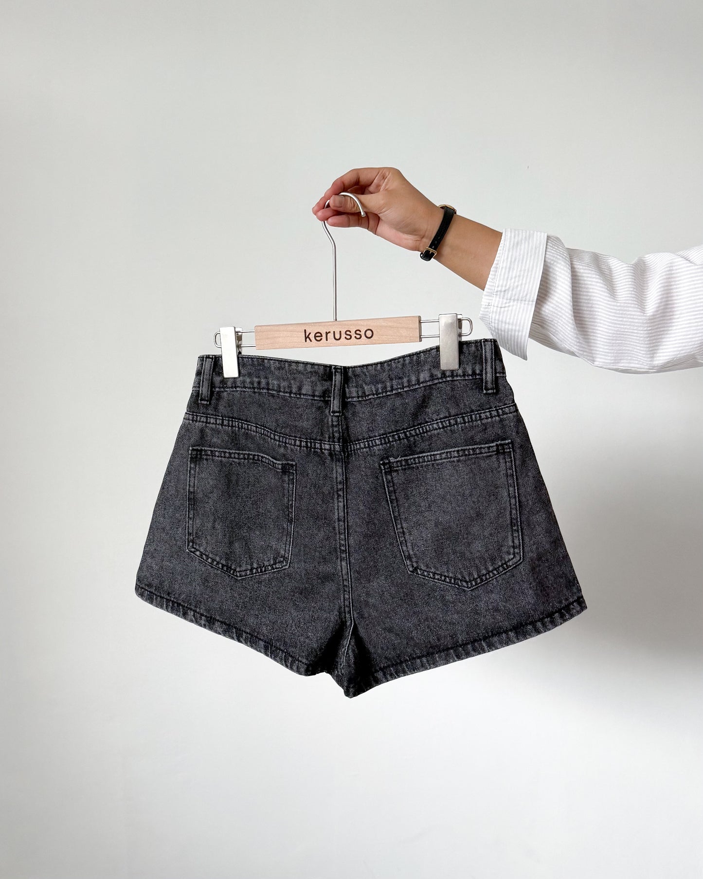 Lulu High Rise Denim Shorts