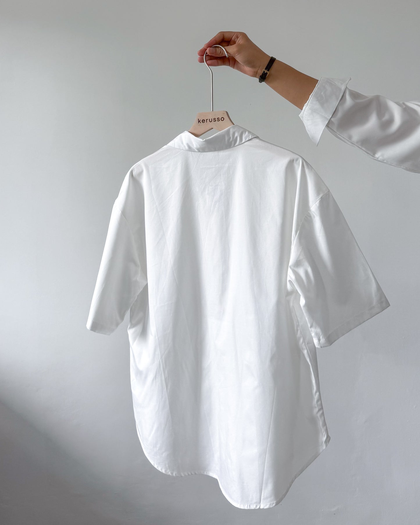 Lily Premium Cotton Short Sleeve Oversized Shirt