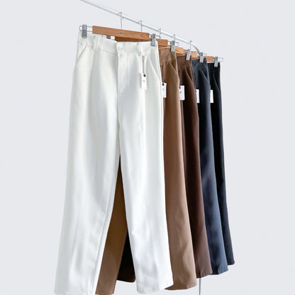 Kate Pleated Wide Tapered Pants