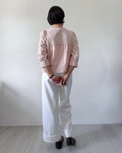 Melissa Boho Oversized Elbow Volume Sleeve Blouse