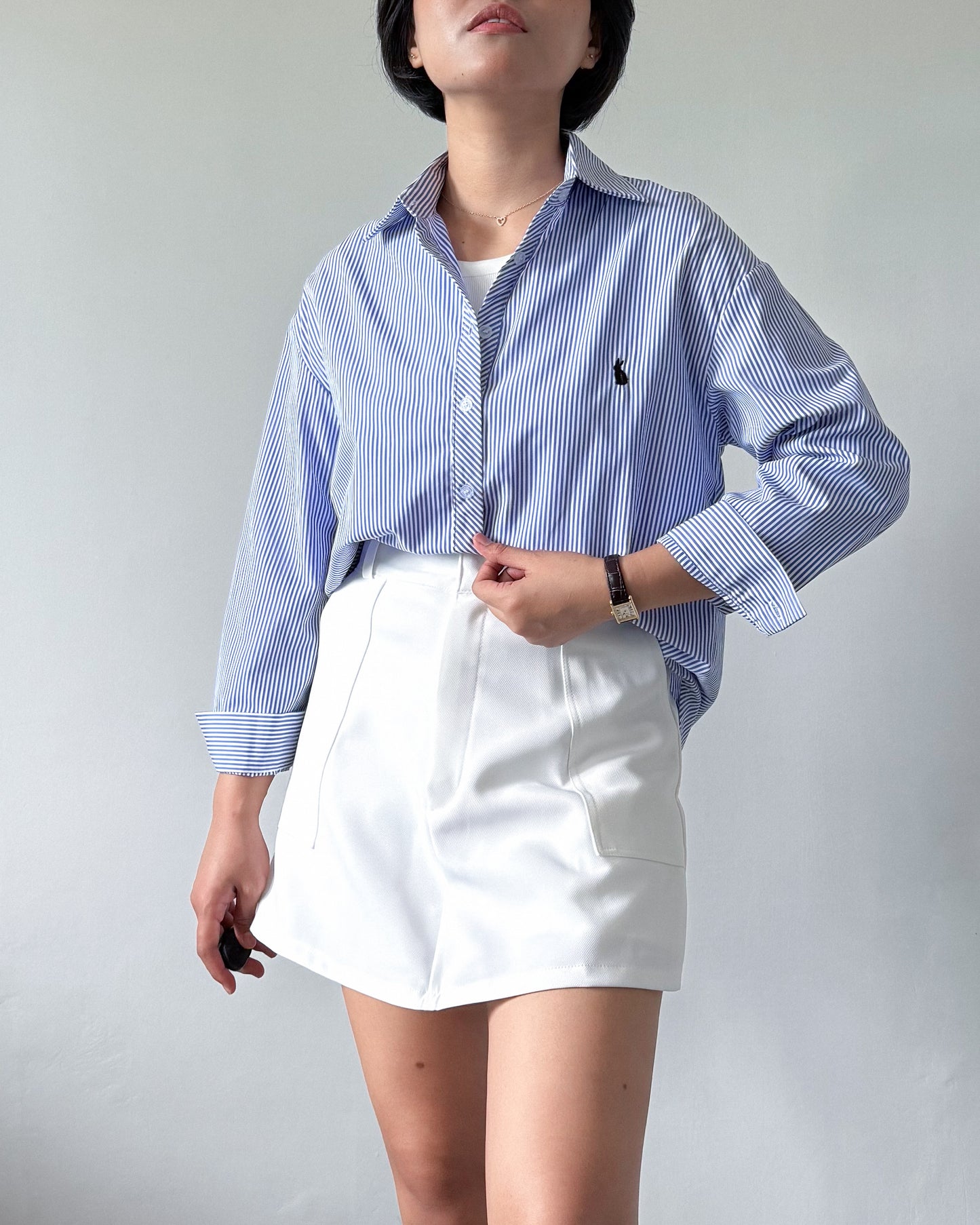 Bunny Long Sleeve Striped Shirt