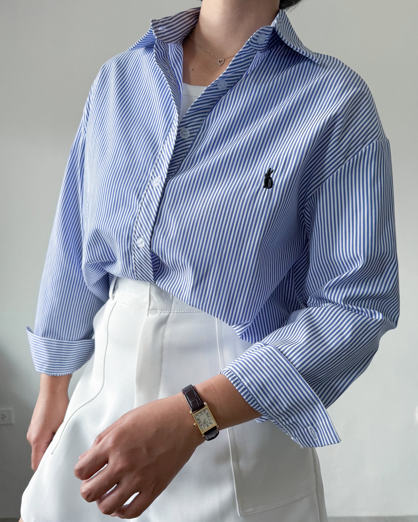 Bunny Long Sleeve Striped Shirt