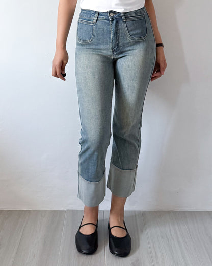 Fatima Fitted Fixed Cuff Cropped Jeans