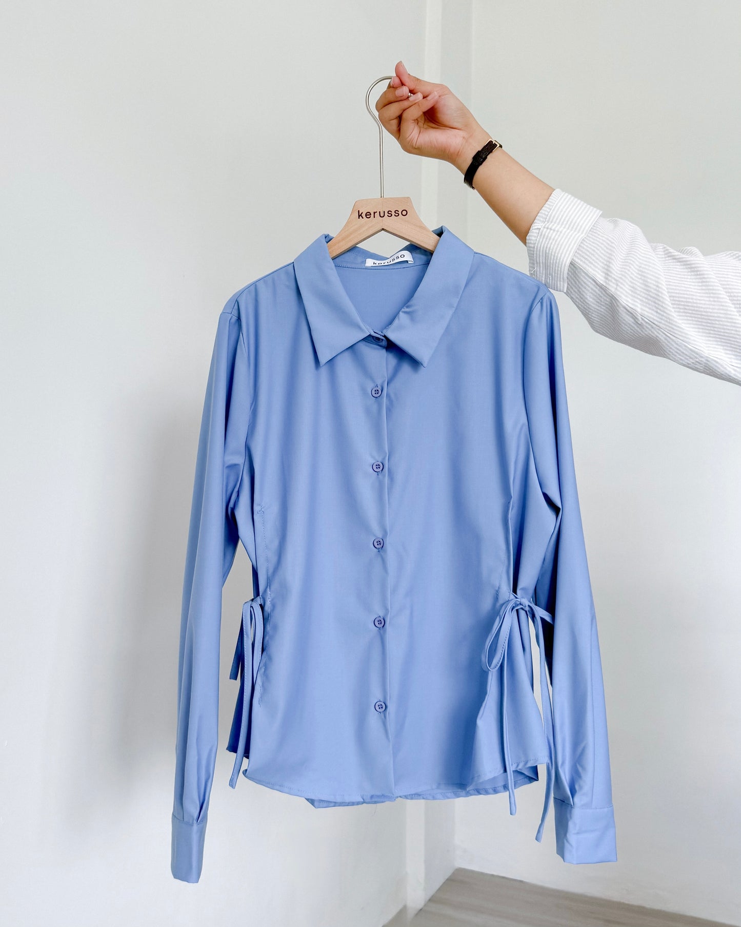 Bria Side-tie Long Sleeve Shirt