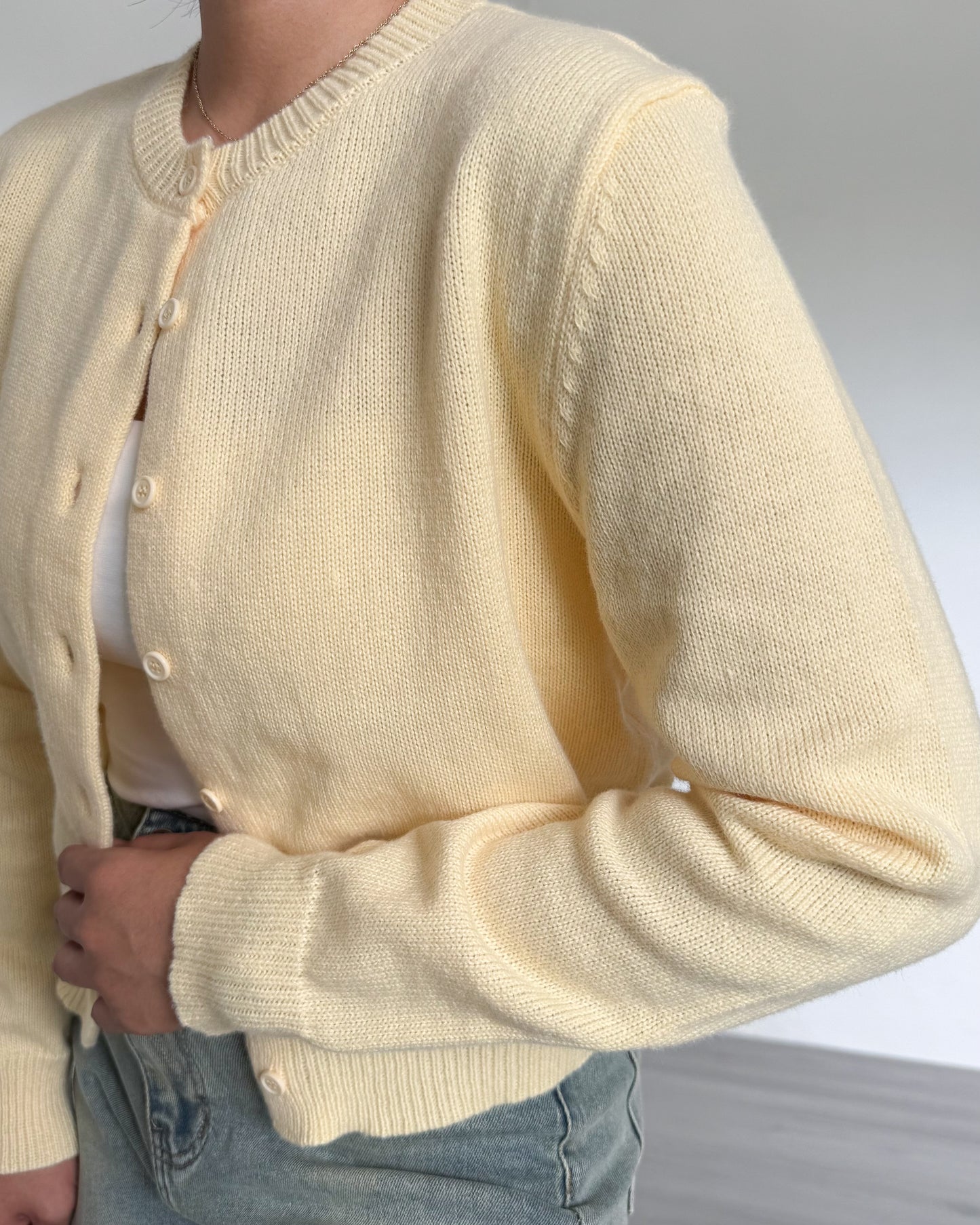 Daisy Boxy Cropped Knit Cardigan