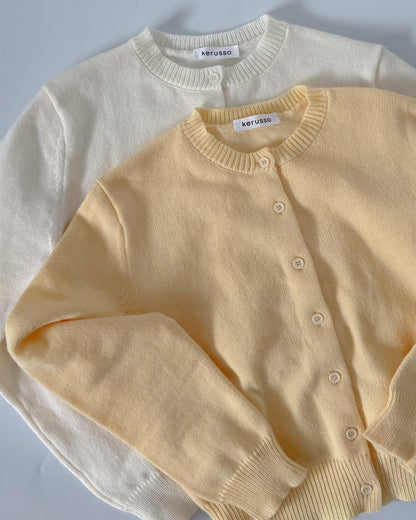 Daisy Boxy Cropped Knit Cardigan