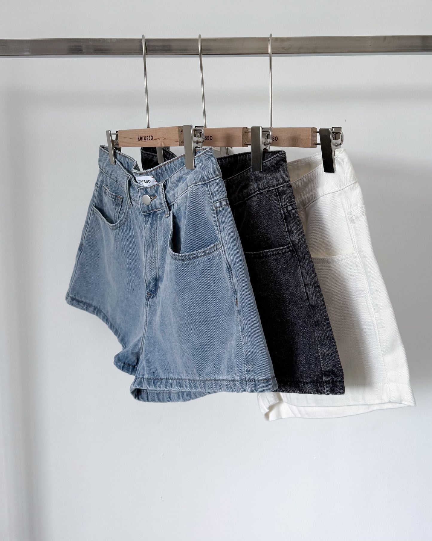 Lulu High Rise Denim Shorts
