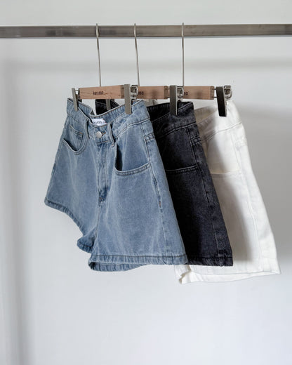 Lulu High Rise Denim Shorts