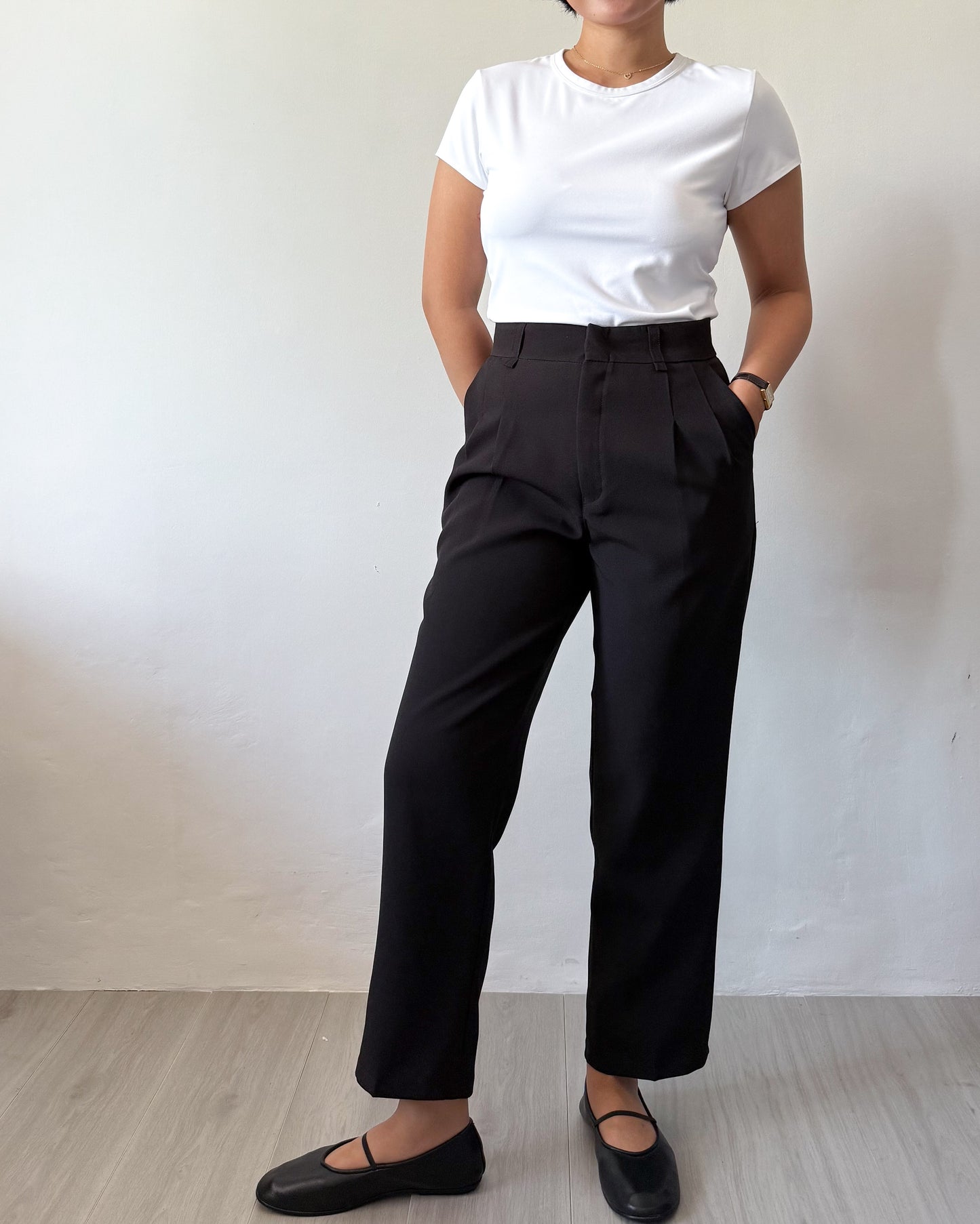 Ruth Pleated Tapered Ankle Pants