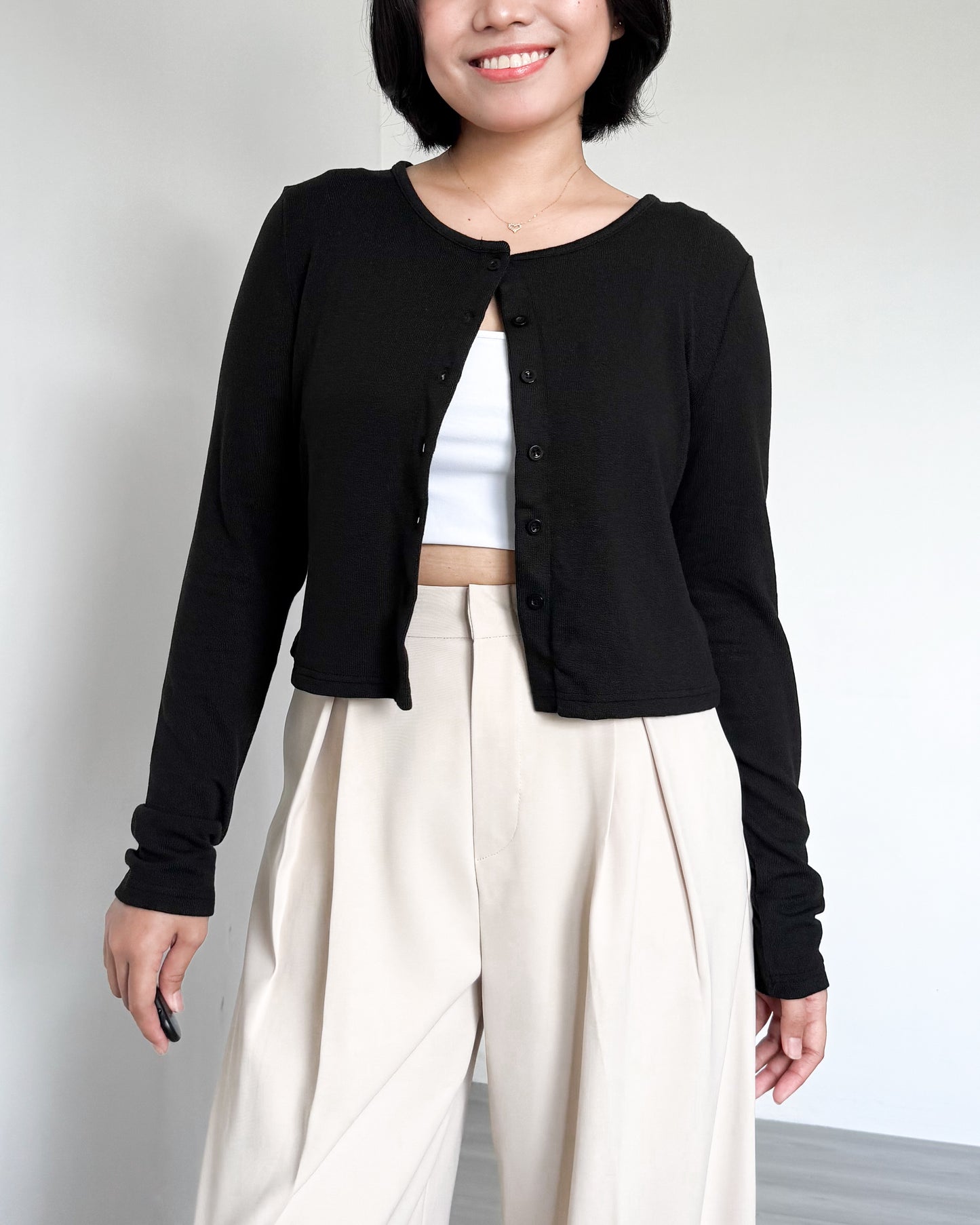Alice Cropped Lightweight Cardigan