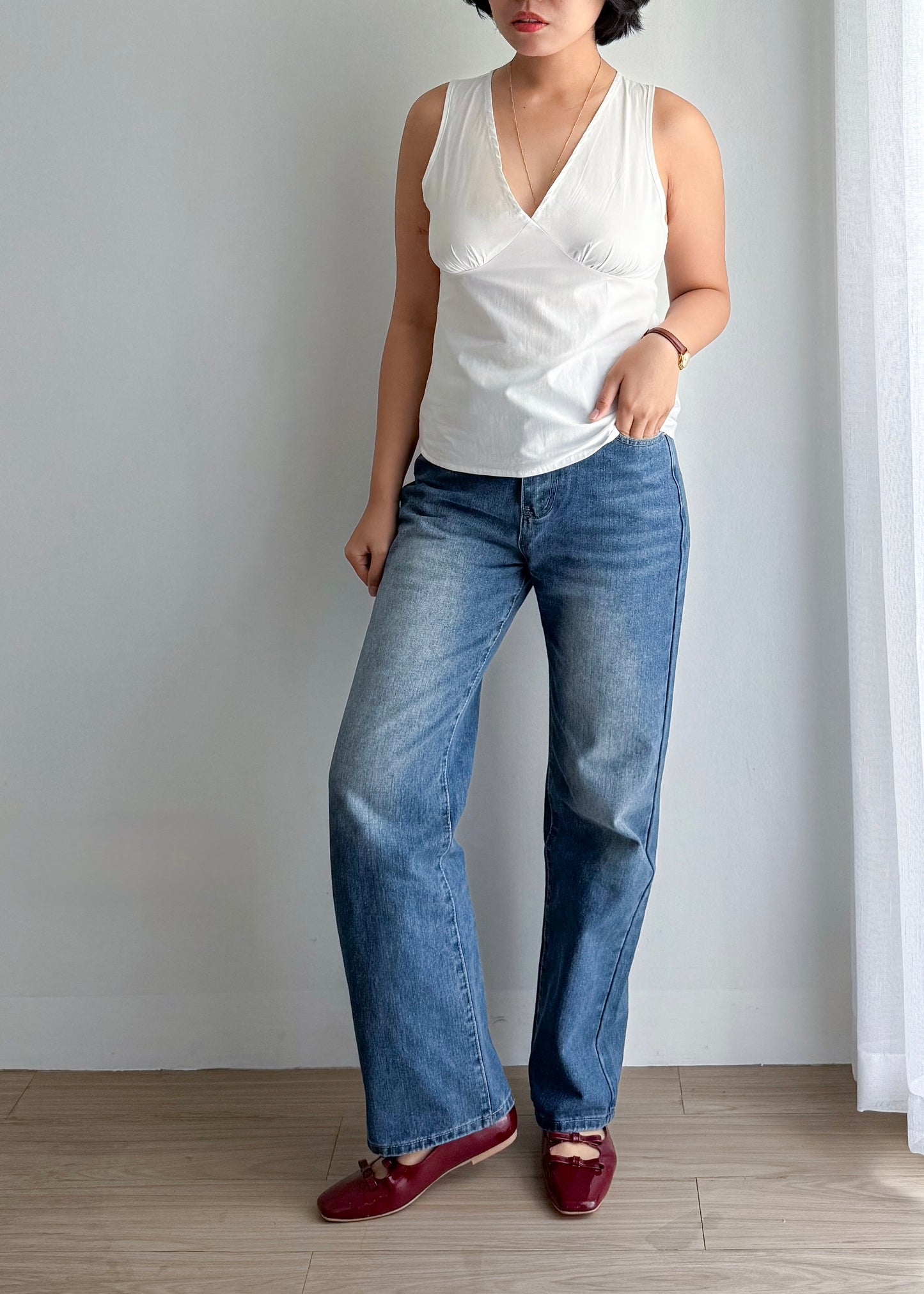 Rio Hard Denim Straight Jeans