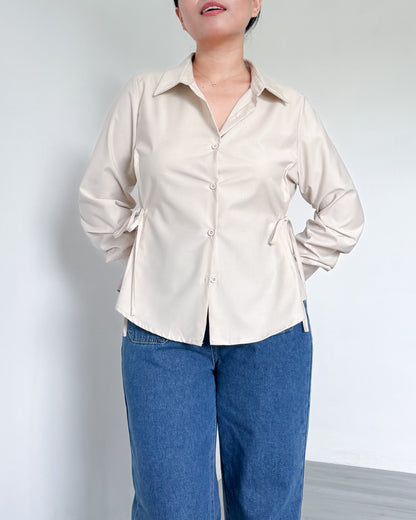 Bria Side-tie Long Sleeve Shirt