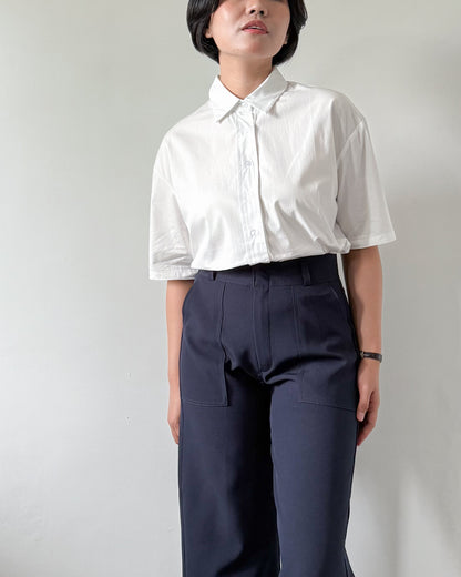 Lily Premium Cotton Short Sleeve Oversized Shirt