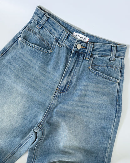 Cleo Cropped Wide-Straight Denim Jeans