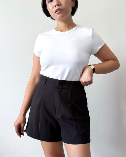 Willow Premium Cotton Twill Wide-Leg Trouser Shorts
