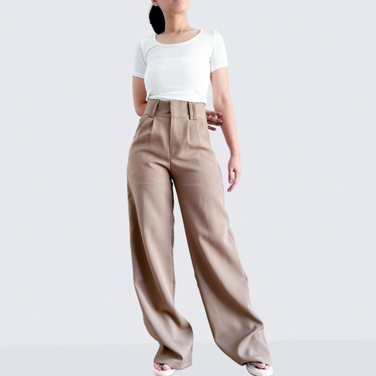 Penelope Pleated Straight Pants