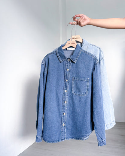 Crissa Relaxed Button-down Denim Shirt