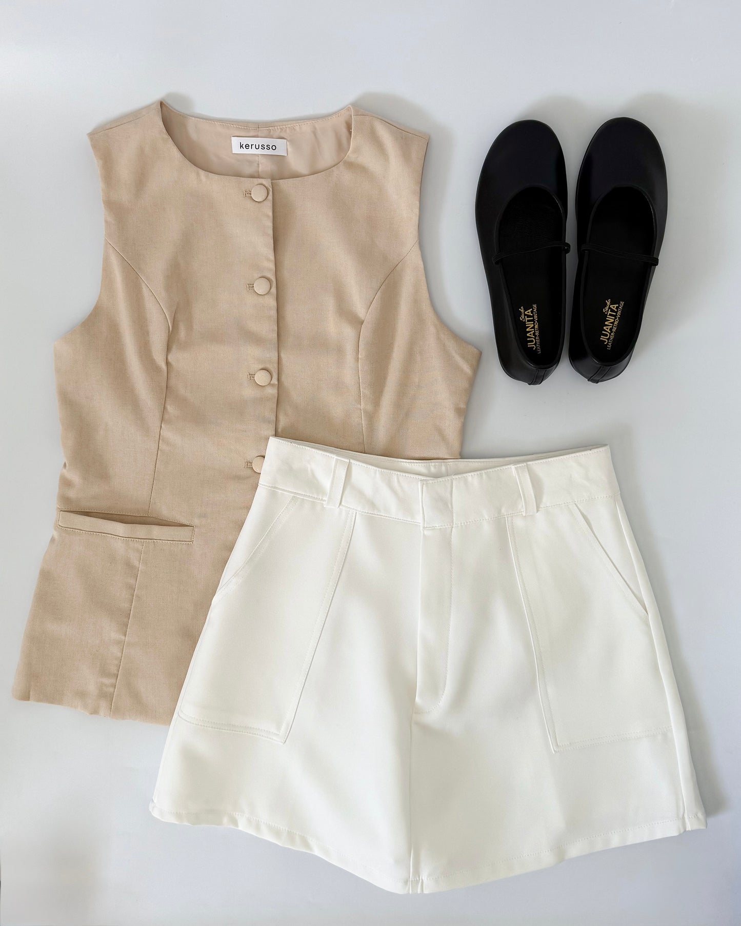 Eden Round Neck Tailored Long Vest Top